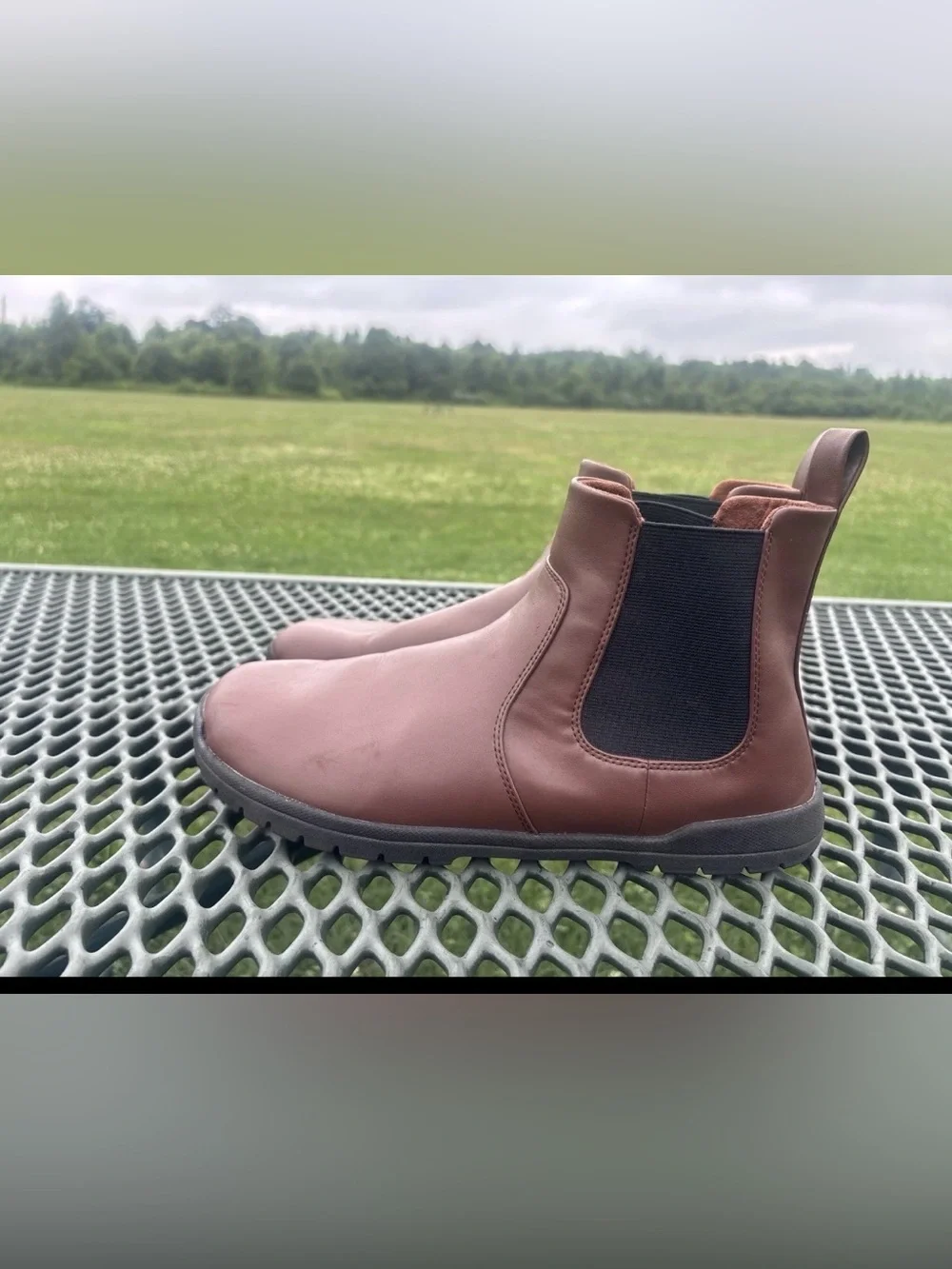 Feelgrounds Chelsea Boot Men US 12.5 EU 46 Hazelnut Brown Barefoot Shoe